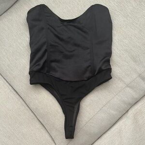 Black Strapless Bodysuit from Lulus Small